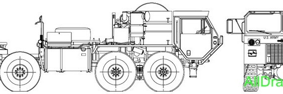 Oshkosh HEMTT M983 A2 Patriot Tractor 2006 truck drawings (figures)